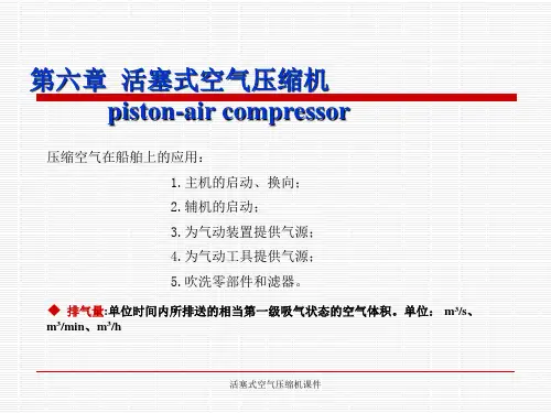 活塞式空气压缩机课件
