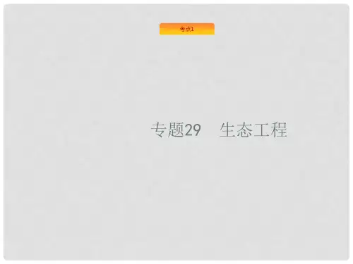高考生物 29生态工程复习课件