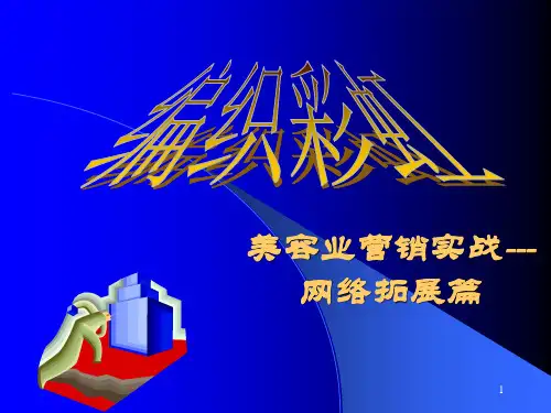 美容业营销实战-网络拓展篇PPT课件