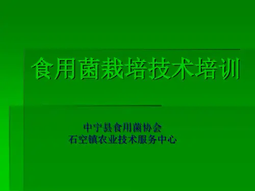 食用菌栽培概述 ppt课件