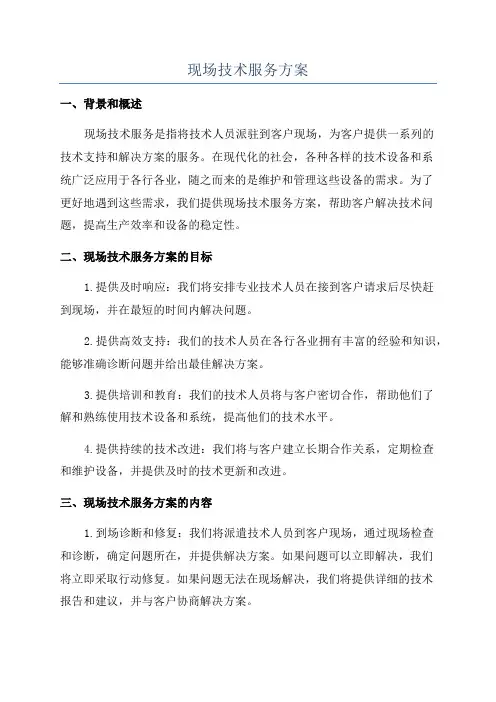 现场技术服务方案