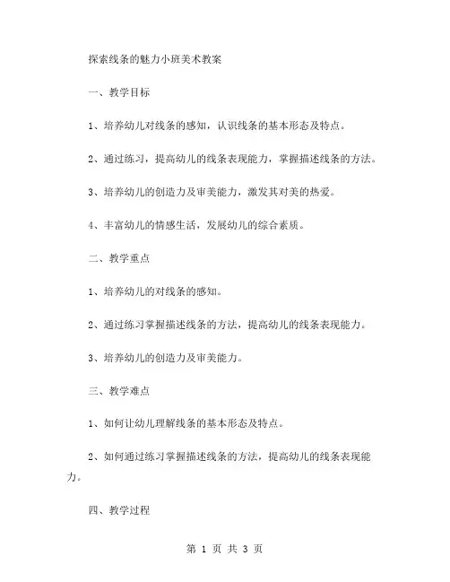探索线条的魅力小班美术教案
