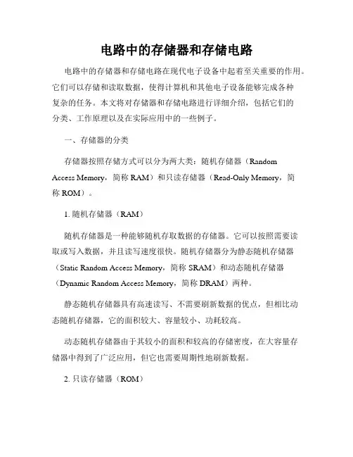 电路中的存储器和存储电路