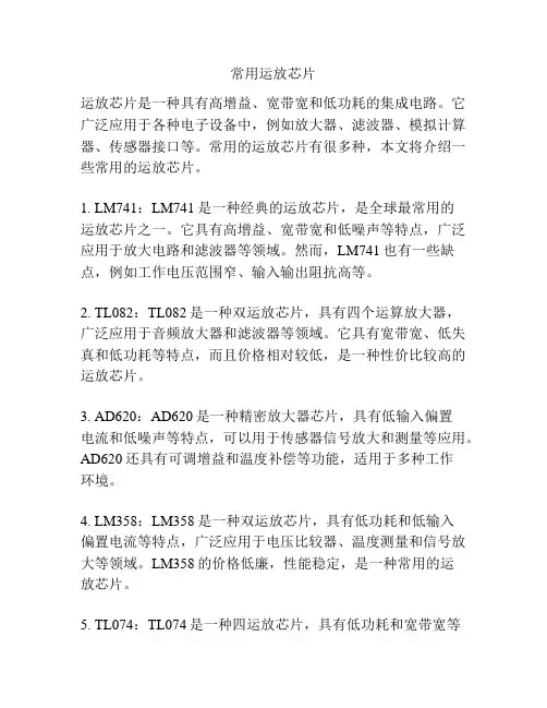 常用运放芯片