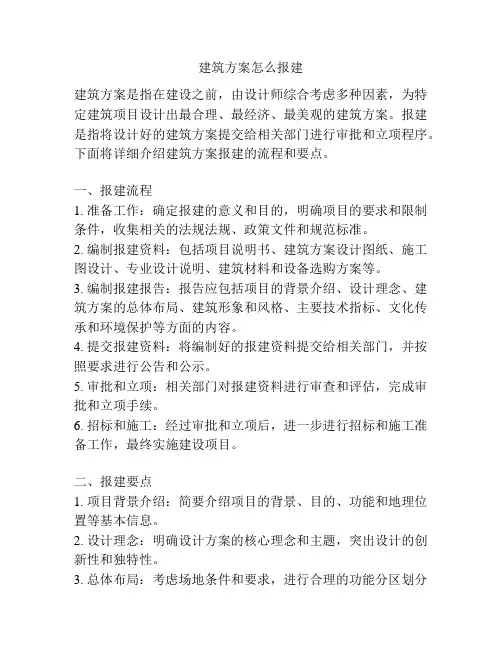 建筑方案怎么报建