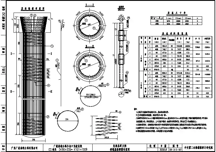 角洞大桥（70+115+70m连续刚构）建筑设计CAD施工图