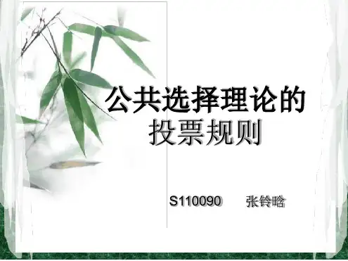 公共选择理论中的投票规则