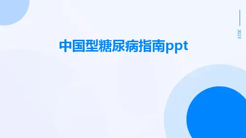 中国型糖尿病指南ppt