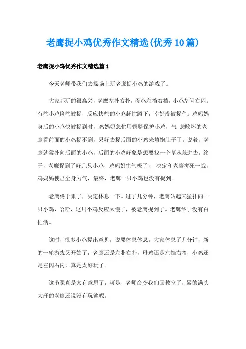 老鹰捉小鸡优秀作文精选(优秀10篇)