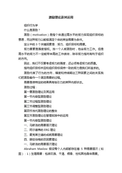 激励理论及其运用