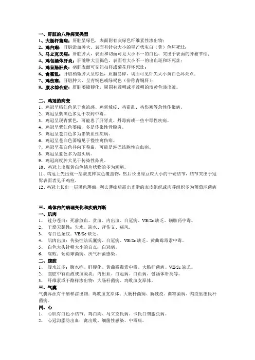 鸡病大全