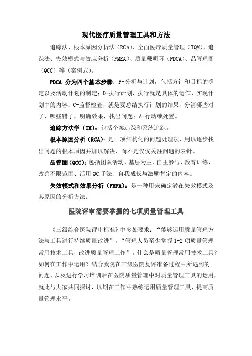 现代医疗质量管理工具