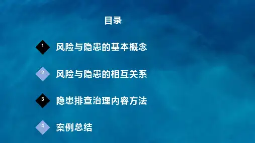 安全风险分级管控与隐患排查治理培训