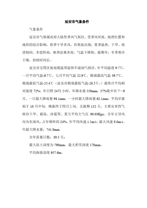 延安市气象条件.