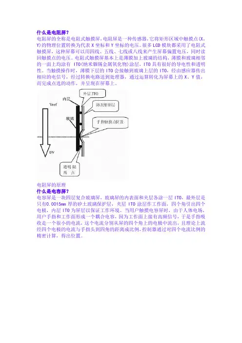 手机电阻屏和电容屏