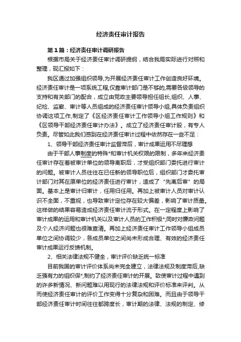 经济责任审计报告
