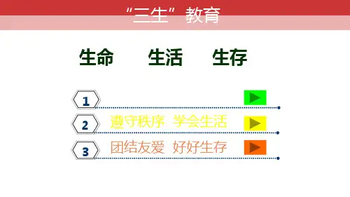 小学生三生主题班会教育教育课件ppt模板