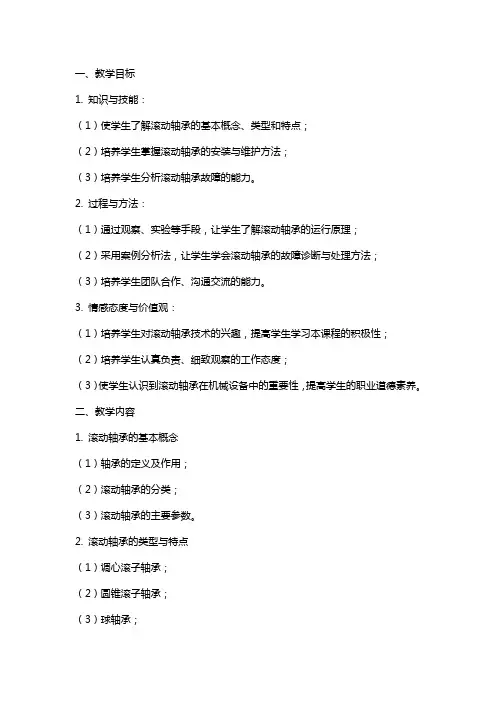 滚动轴承说课教案