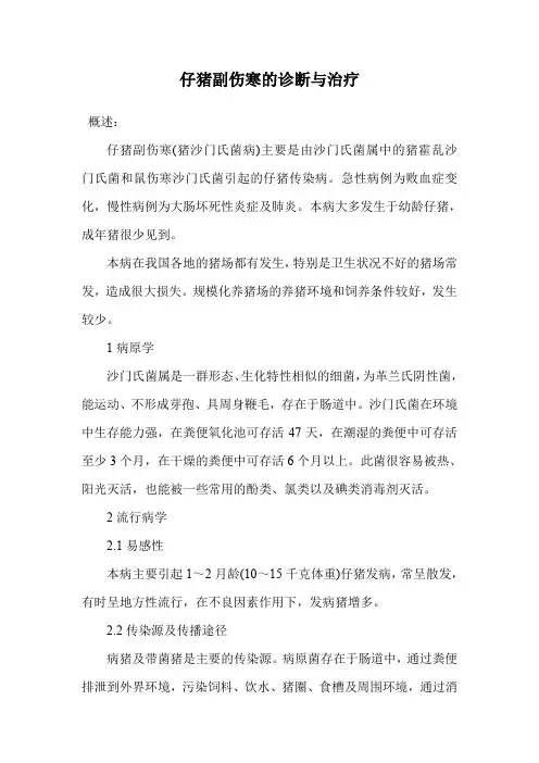 仔猪副伤寒的诊断与治疗.doc