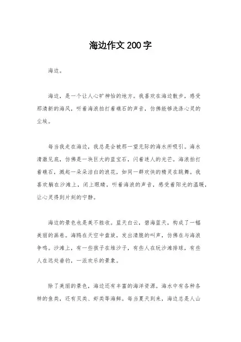 海边作文200字
