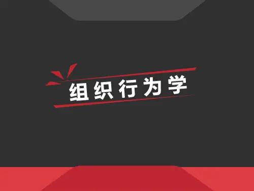 组织行为学 PPT