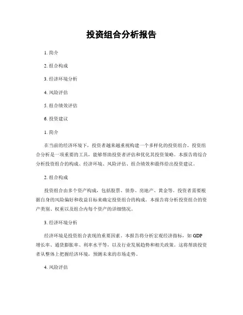 投资组合分析报告