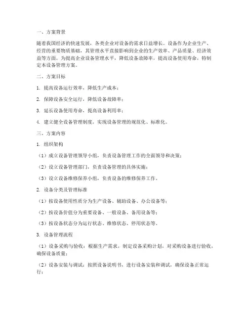 设备管理方案