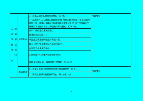 信用等级评价评分表