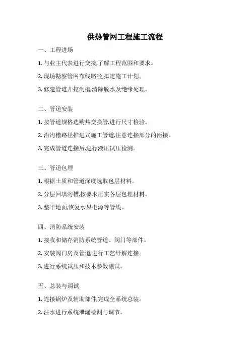 供热管网工程施工流程