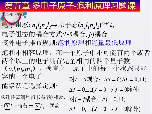 《原子物理习题》PPT课件