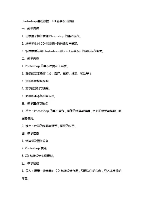 Photoshop基础教程：CD包装设计教案