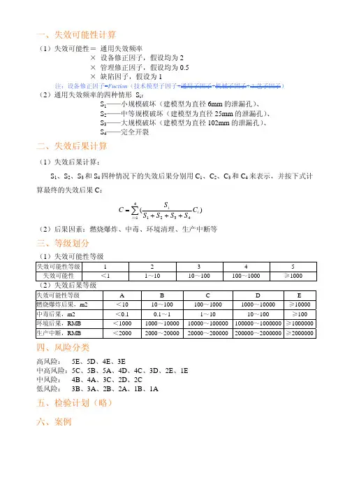管道风险评估计算