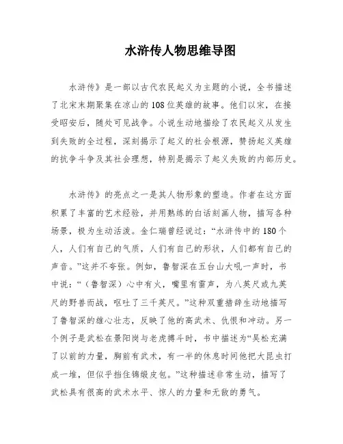 水浒传人物思维导图