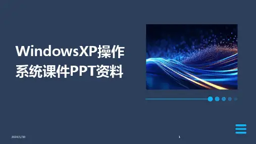 2024版WindowsXP操作系统课件PPT资料
