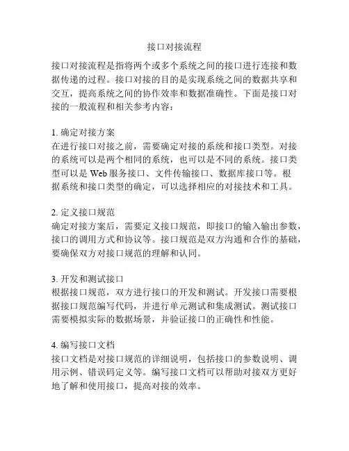 接口对接流程