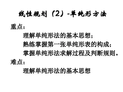 线性规划(2单纯形法) (1)
