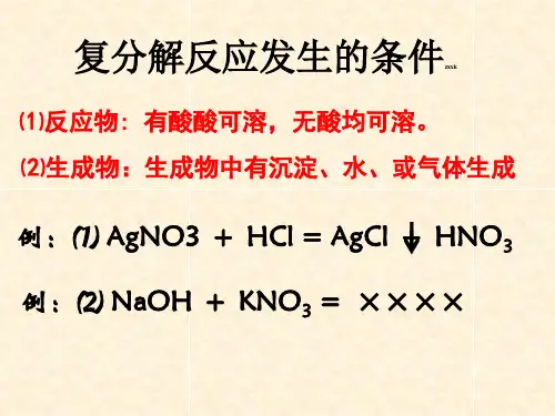 专题复分解反应
