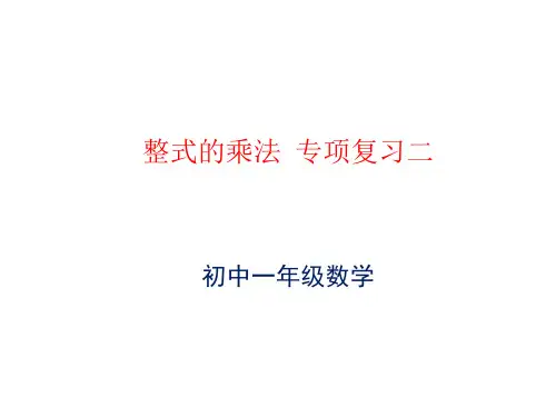 鲁教版(五四制)六年级数学下册6.7.4：整式的乘法专题复习 (共20张PPT)