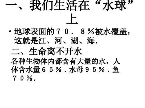 初中化学我们的水资源PPT课件