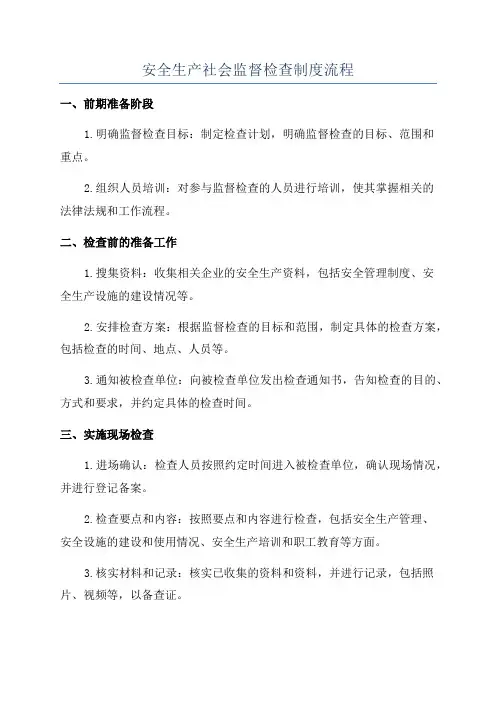 安全生产社会监督检查制度流程