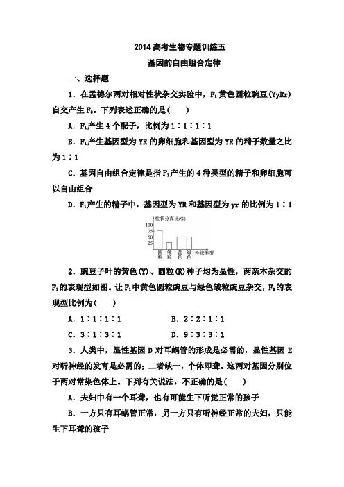 专题五《基因的自由组合定律》