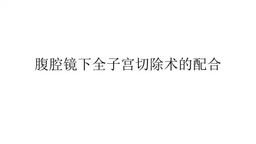 腹腔镜下全子宫切除术的配合ppt课件