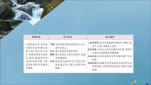 2019_2020学年高中地理第二章区域可持续发展第一节中国黄土高原水土流失的治理课件中图版