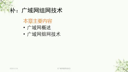 《广域网组网技术》课件