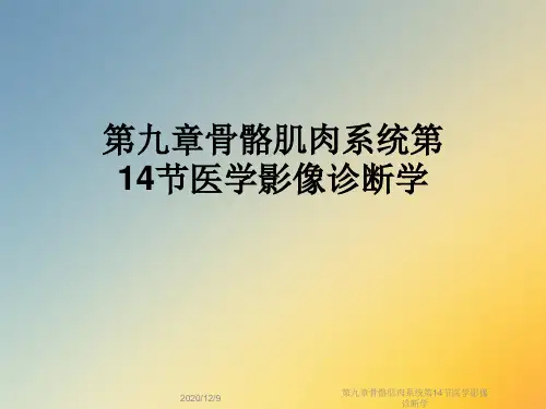 第九章骨骼肌肉系统第14节医学影像诊断学