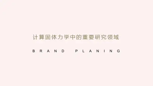 计算固体力学中的重要研究领域