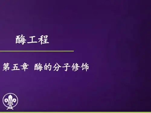 2011酶工程 第五章 酶的分子修饰