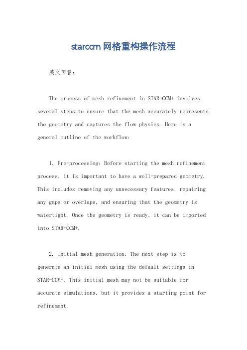 starccm网格重构操作流程