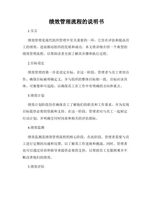 绩效管理流程的说明书