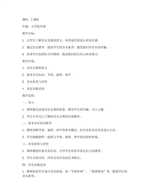 支教备课音乐教案设计模板